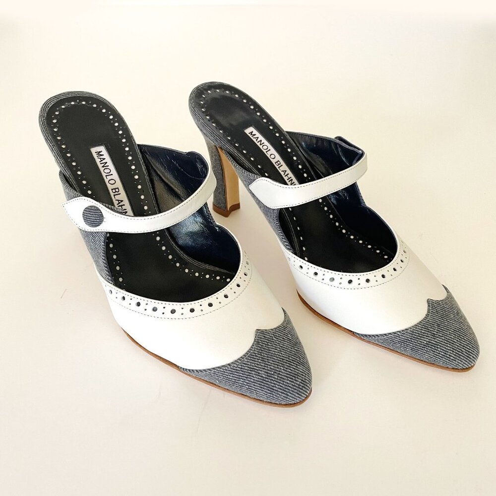 Manolo Blahnik Agathanu heel mules